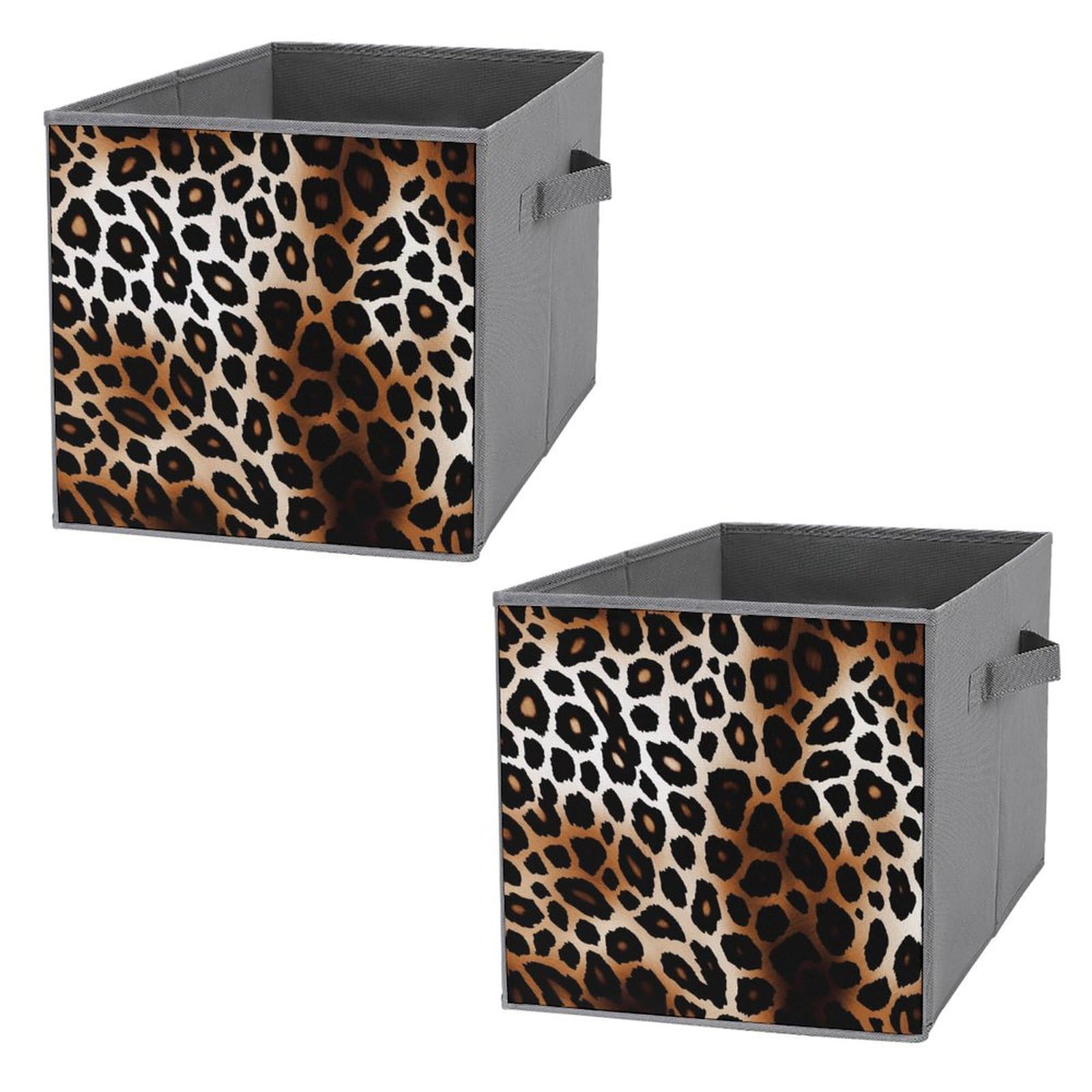 Boîtes de rangement pliables léopard pour placard et étagère