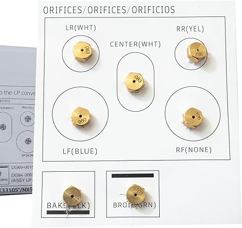 DG94-00635A / DG69-00151A-01 Range Lp Kits de conversión de gas, apto para NX58F5500SS/AA, NX58K3310SW/AA, piezas de gas de estufa