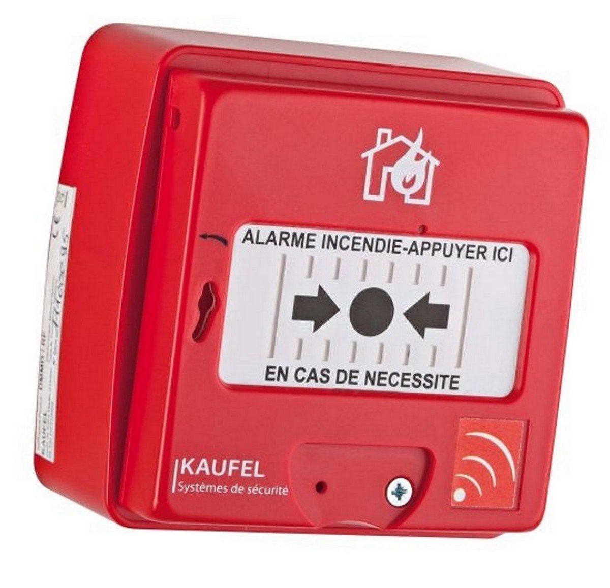 Déclencheur manuel rouge radio sans fil pour sécuriser les zones sans câble