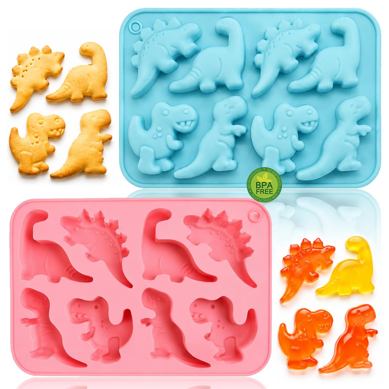 keliwa 2 Pack 6 Cavity Tulip Flower Silicone Molds, Food Grade Flexible Reusable Molds Easy Release for Soap Bath Bomb Chocolate Candy Jelly Ice Cube, Microwave Freezer Dishwasher Safe