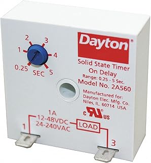 Encapsulated Timer Relay, Function: On Delay, Status Indicator: None, 1A Contact Amp Rating (Resisti