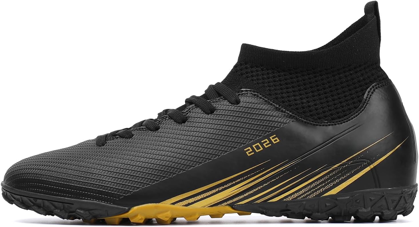 Biayvisas Soccer Cleats for Mens Womens Turf Soccer Shoes Indoor Footall Cleats High Ankle TF AG FG Football Boots Wide Training Sneaker - Image 5