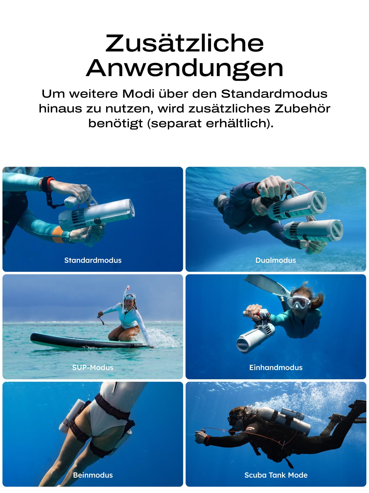 LEFEET P1 Lite Unterwasser Scooter, Tragbarer Tauchscooter für Erwachsene mit 4 Geschwindigkeitsstufen, 60 Min. Laufzeit & 60m Tauchtiefe, Wasserscooter mit Kamerahalterung für Schnorcheln, Pool