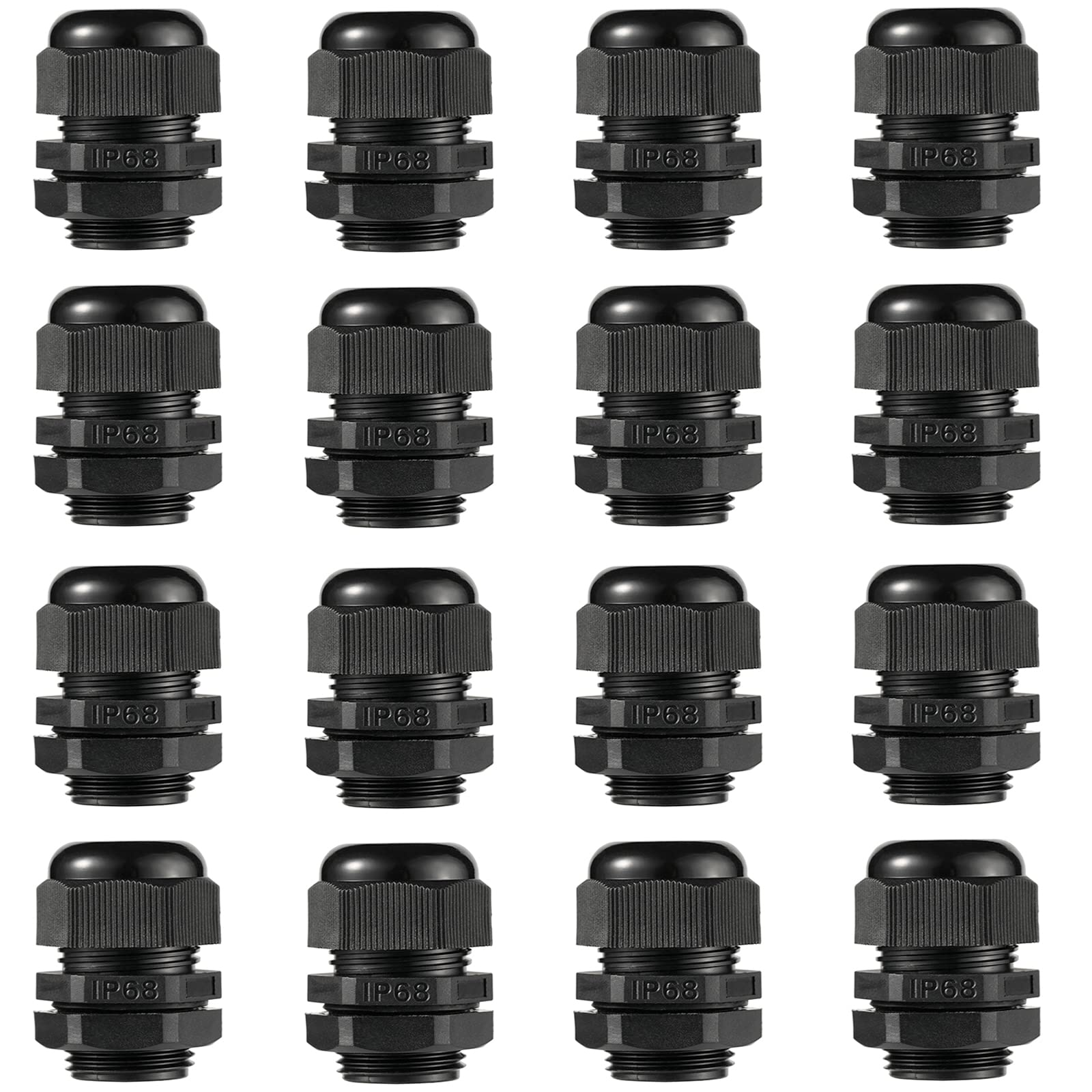 PENGLIN Cable Glands 3/4" NPT Nylon Cable Connector, Strain Relief Cord Connector, IP68 Waterproof Adjustable Locknut(3/4 Inch (16-Pack))-image-28