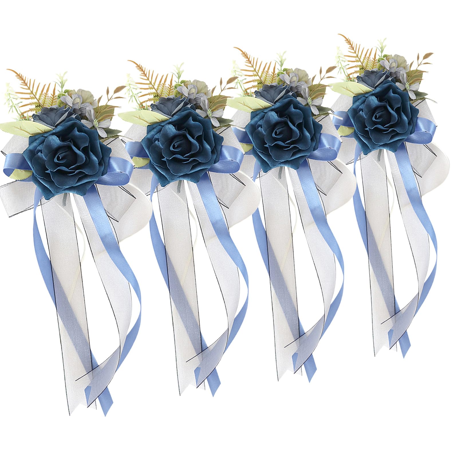 Ornements fleurs simulation de mariage decoration noeud soie lunettes fleurs villa