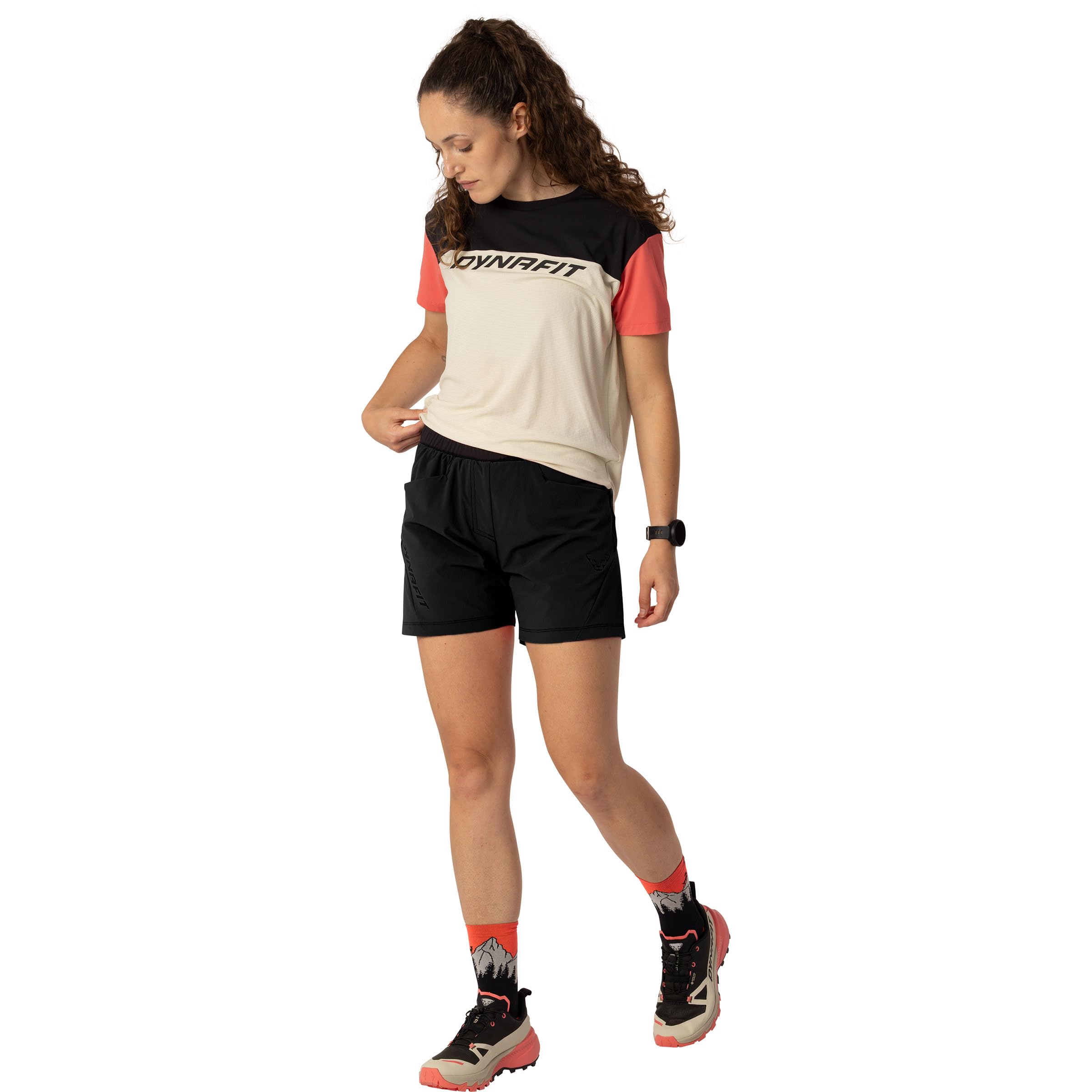 DYNAFIT Donna Traverse Hybrid Pantaloncini, Black out, L