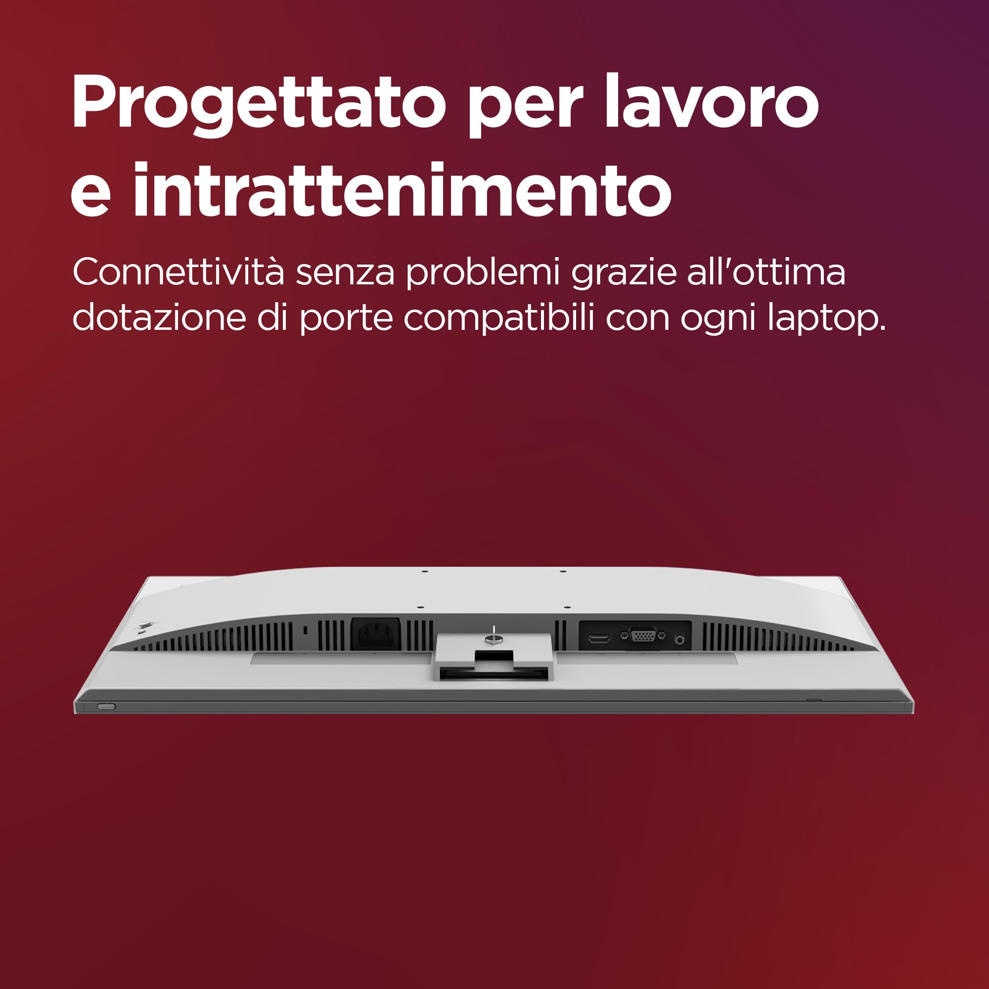 Lenovo L24i-40 Monitor - Display 23.8 pollici FullHD WLED (1920 x 1080, VA, Bordi Ultrasottili, AMD FreeSync, 4ms, 100Hz, Cavo HDMI) - Raven Black - Esclusiva Amazon