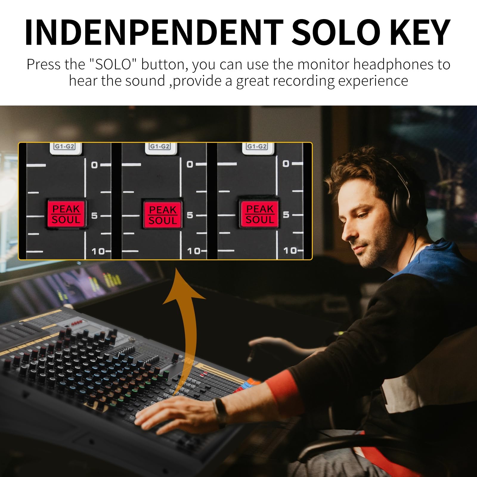Mixer Audio, Mixer a 24 canali, Effetti DSP e Doppia Console di missaggio for regolazioni EQ a 7 Bande per Studio di Karaoke, Streaming e Registrazione