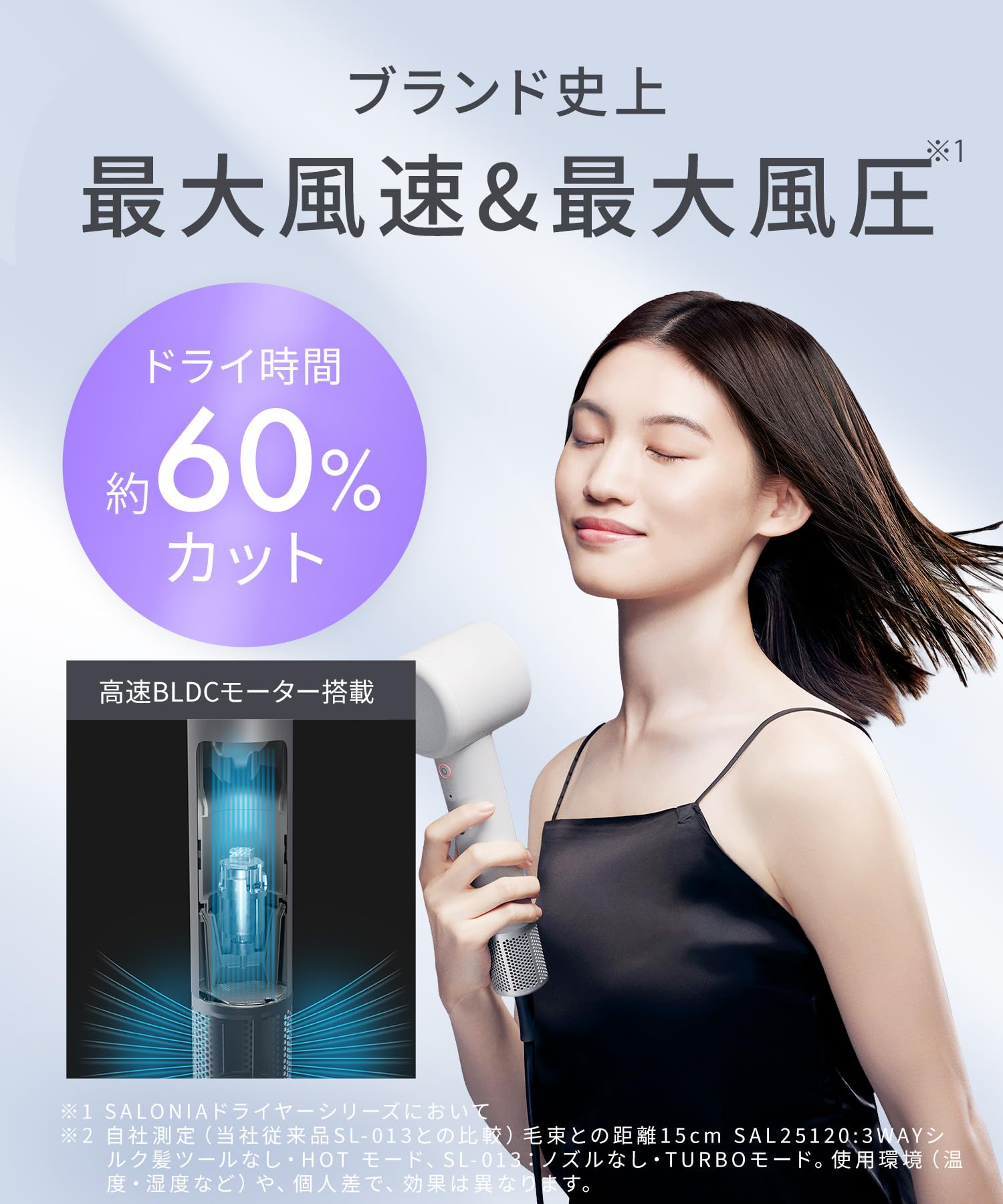 Amazon | SALONIA サロニア スムースシャインスマートドライヤー