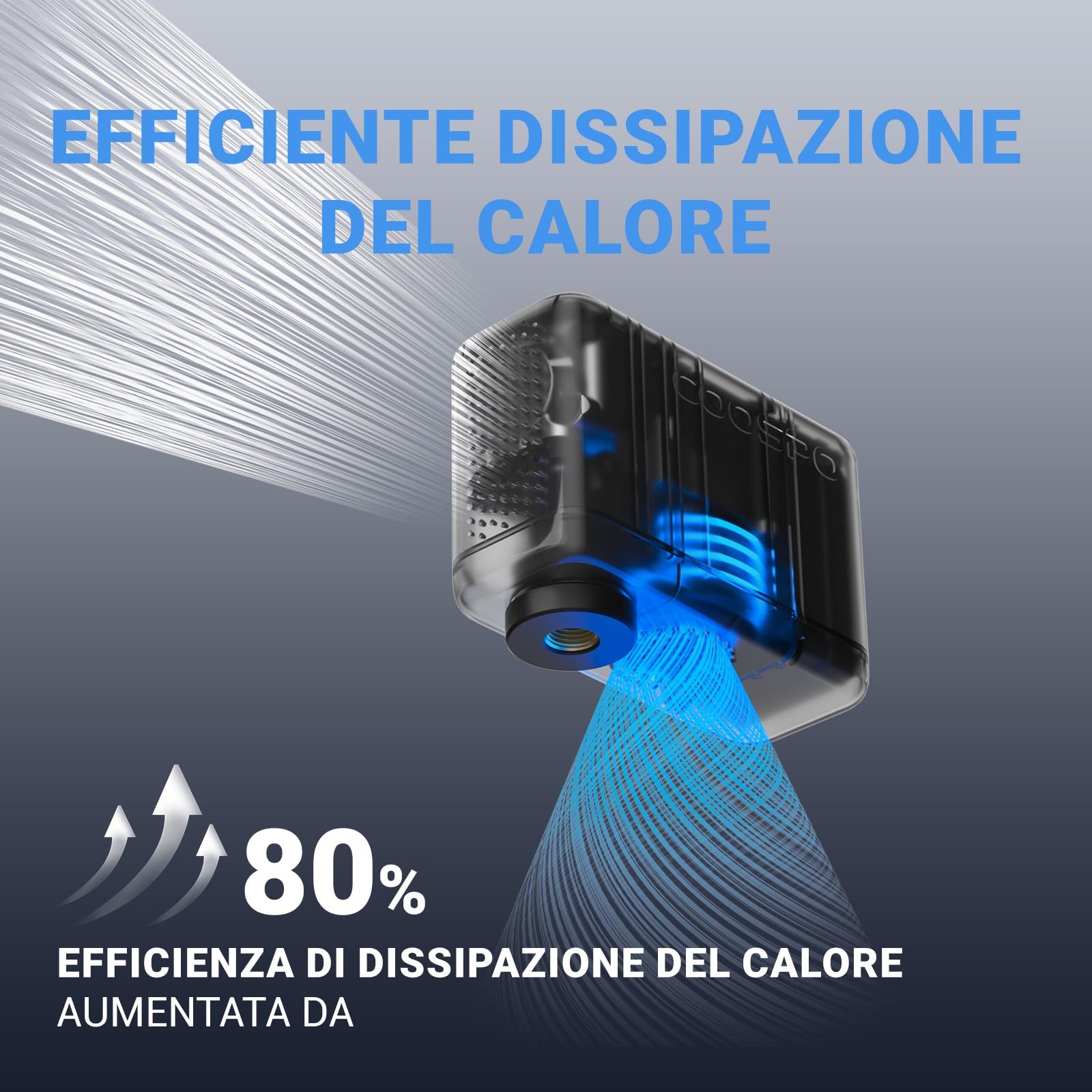 COOSPO X1 Mini Pompa per Bicicletta Elettrica 120 PSI con Manometro, Auto Stop, Valvola Presta e Schrader