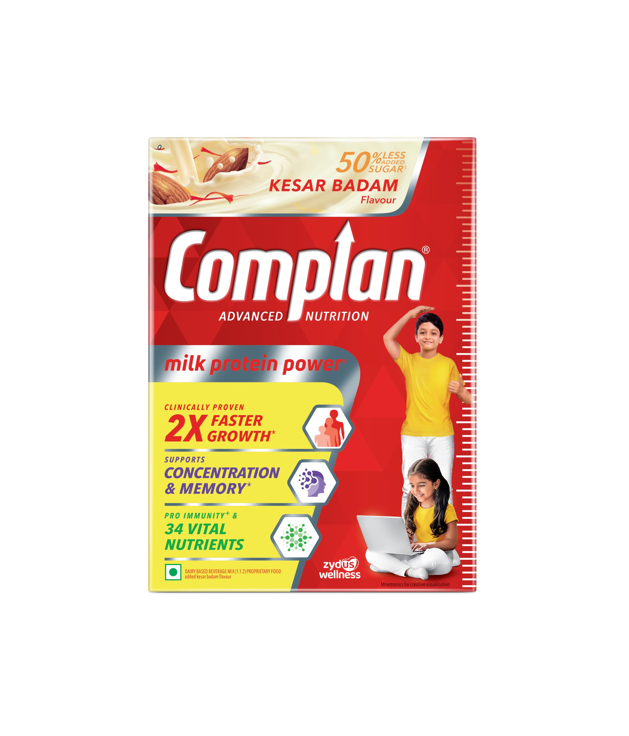 Complan Nutrition Drink Powder for Children, Royale Chocolate Flavour, 500 grams Carton|Nutrition Drink for kids with protein & 34 vital nutrients, 1 count — Amazon image 11