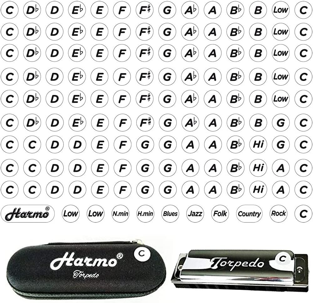 Ultimate Harmonica Key Label stickers 137
