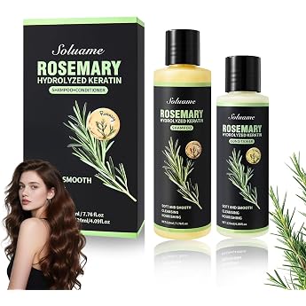 Rosemary Hair Growth Shampoo and Conditioner for Thinning Hair for Women and Men Contains Hydrolyzed Keratin Strengthens Hair Strands Hair Growth Shampoo Hair Care Set
