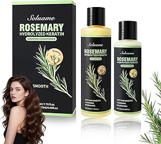 Rosmarin-Haarwuchs-Shampoo und Conditioner für dünner werdendes Haar für Frauen und Männer, Enthält hydrolysiertes Keratin, Stärkt die Haarsträhnen, Haarwachstum Shampoo Haarpflegeset