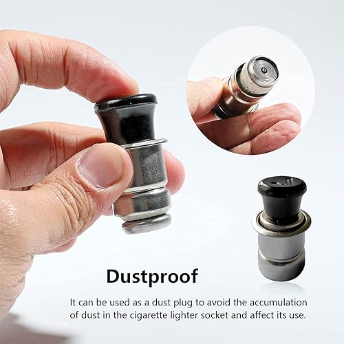 Miniatura 4 de Encendedor de cigarrillos de automóvil de 12 V, enchufe de repuesto de enchufe de metal de plástico emergente, accesorios de repuesto para la