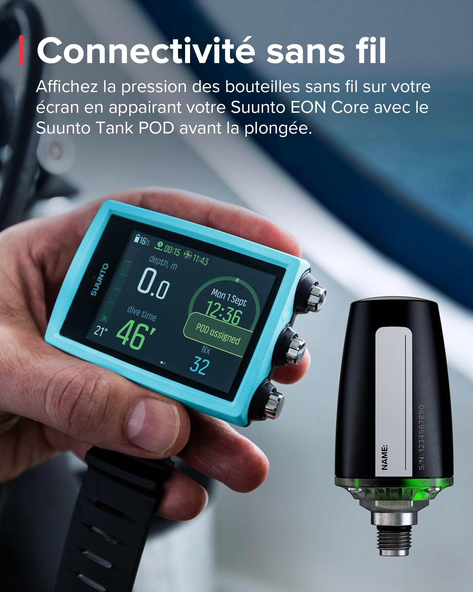 SUUNTO Dive EON Core Montre de Plongée Numérique avec Écran Couleur Facile à Lire, Étanche à 80m, Ordinateur sous-Marine avec Fonctions de Réveil, Chronomètre, Météo, Boussole, Batterie Rechargeable