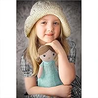 Vista 11 de Linzy Toys, muñeca de trapo de felpa suave azul menta Emily, 15 pulgadas