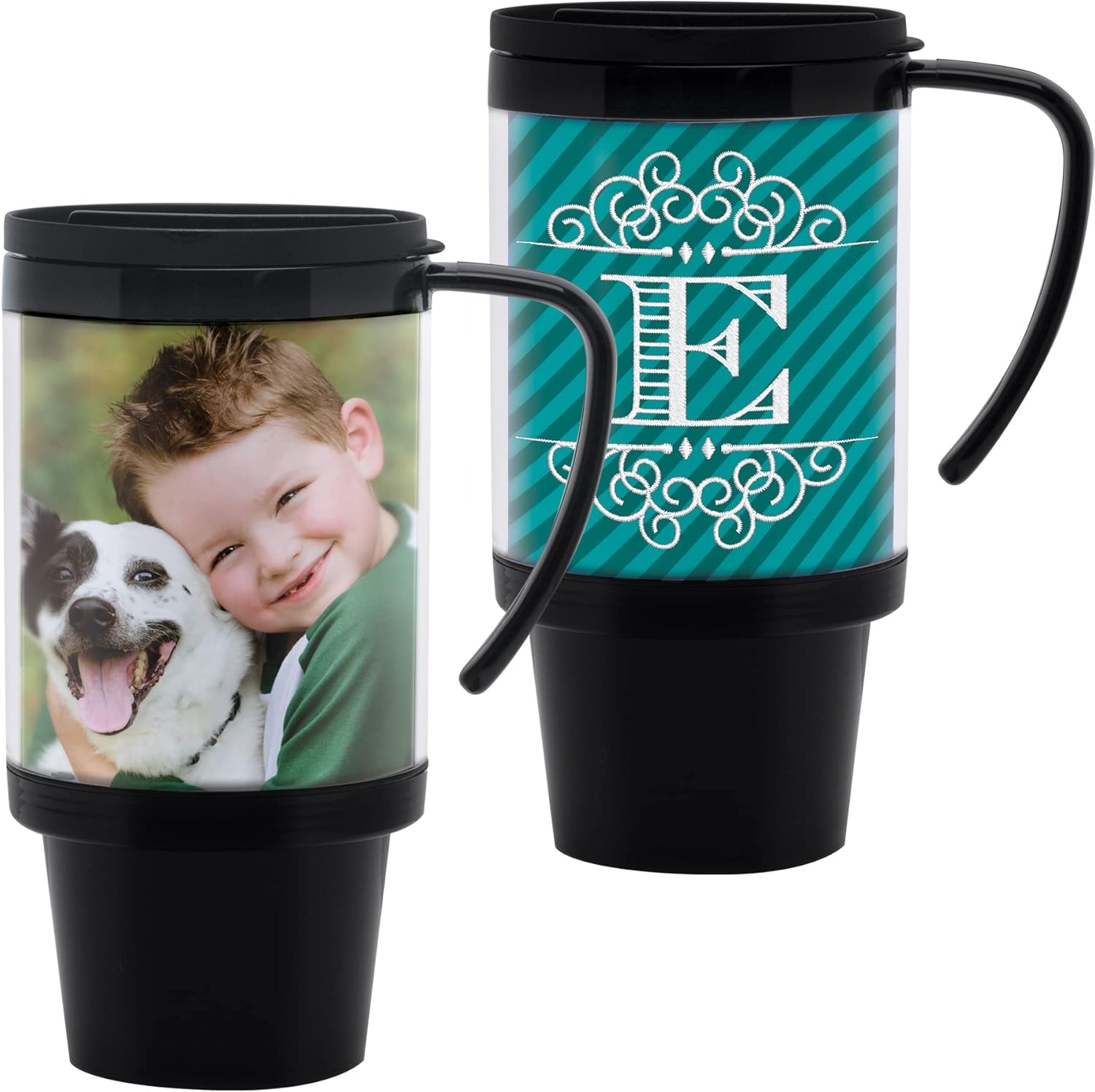 Thermo-Temp 16 oz. Black Photo Travel Mug - Case of 24 - Image 5