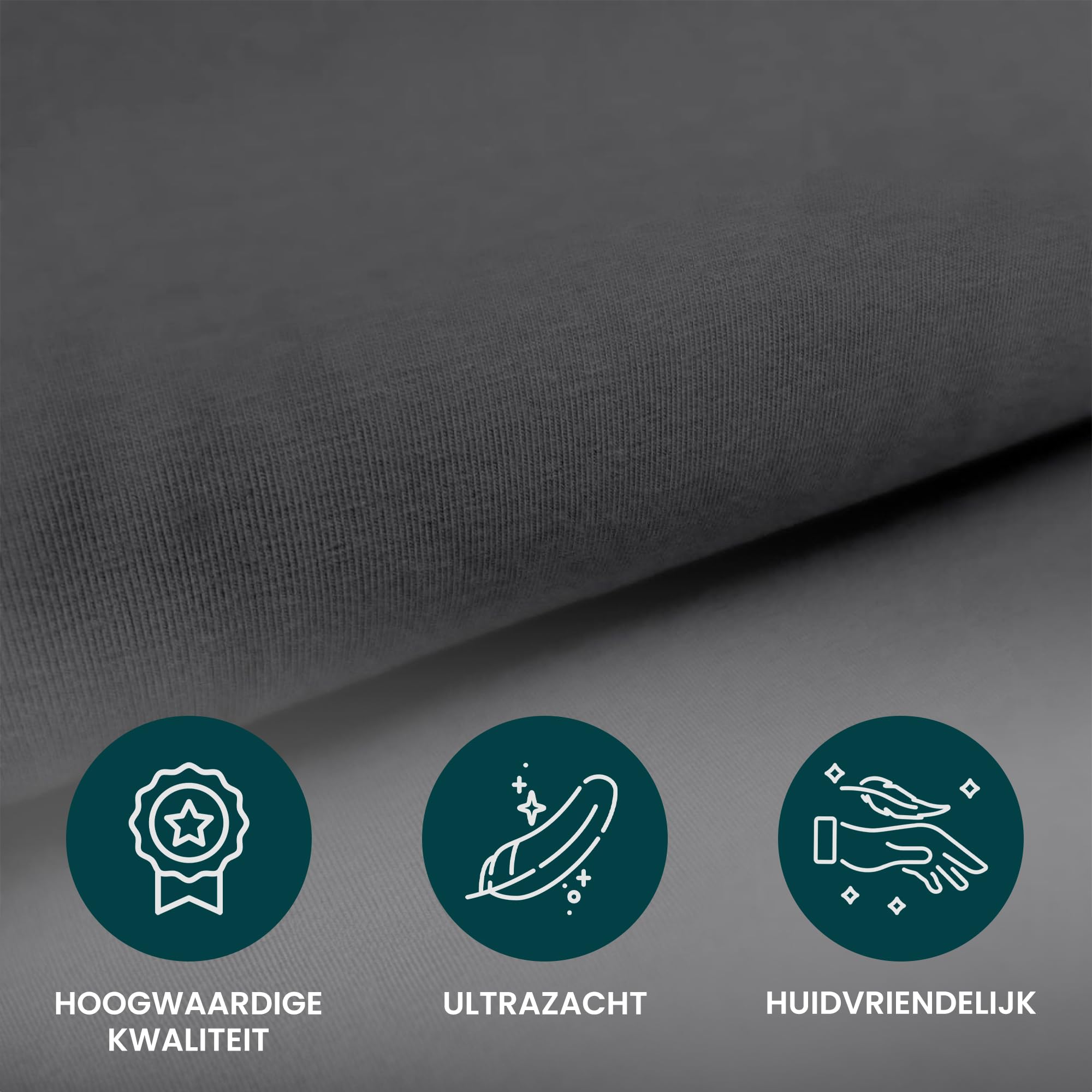 Queensbett Bettset 2er Set 1 Molton, 1 Spannbettlaken Antrazit (130-160cm x 210cm) Für Wohnmobil oder Wohnwagen-Oeko-TEX - 100% Baumwolle