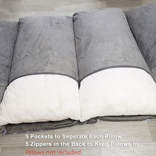 Miniatura 15 de ICOPUCA Funda de almohada para tumbona de piso para niño y niña, felpa suave de Minky, solo funda / funda. Cojín perfecto para leer y ver la Flecha