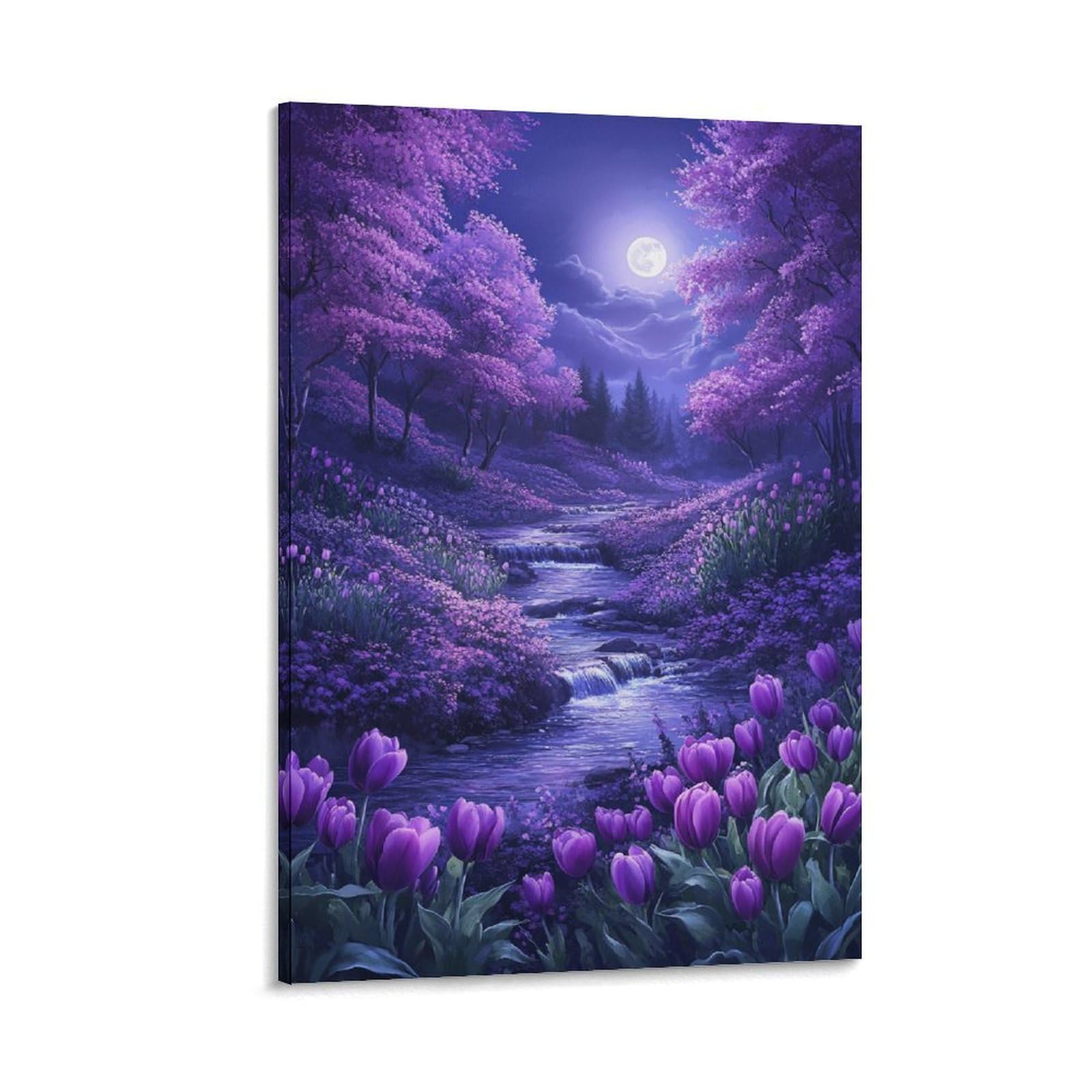 GAOYUCHUN Purple Geranium Canvas for Home Decor Modern Bathroom Office for Bathroom Living Room Bedroom Pictures Artwork Print Home Decor 16x24inch(40x60cm)