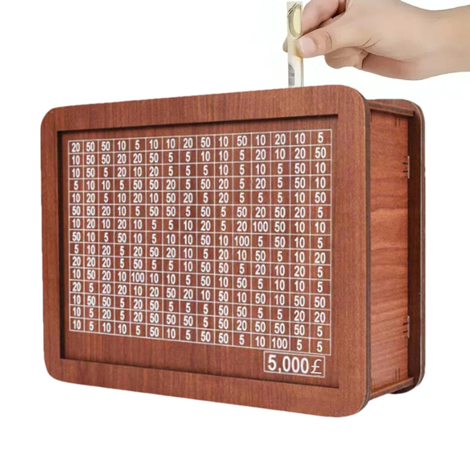 Wooden Saving Money Box, Wooden Saving Challenge Money Box, Wooden Coin Bank, Saving Challenge Cash Saving Money Bank For Adults, Wooden Money Jar Coin Cash Box For Home