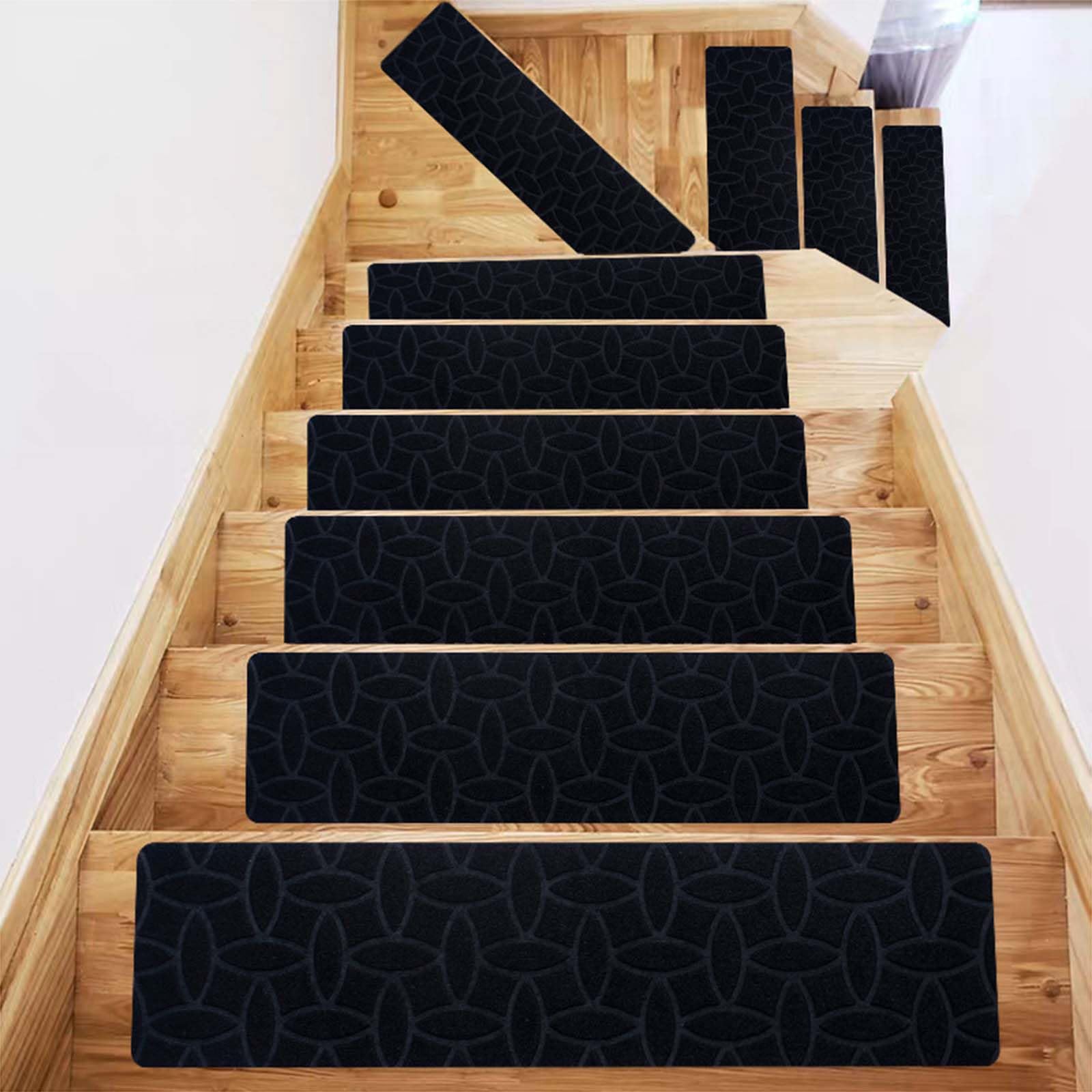 Lot de 15 tapis de sécurité autocollants antidérapants pour enfants, animaux domestiques et personnes âgées, 20,3 x 76,2 cm, tapis de sol antidérapant pour décoration d'escalier de la maison, tapis de