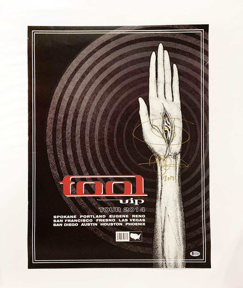 Adam Jones Tool 2014 Tour VIP Guest Package Signed Poster