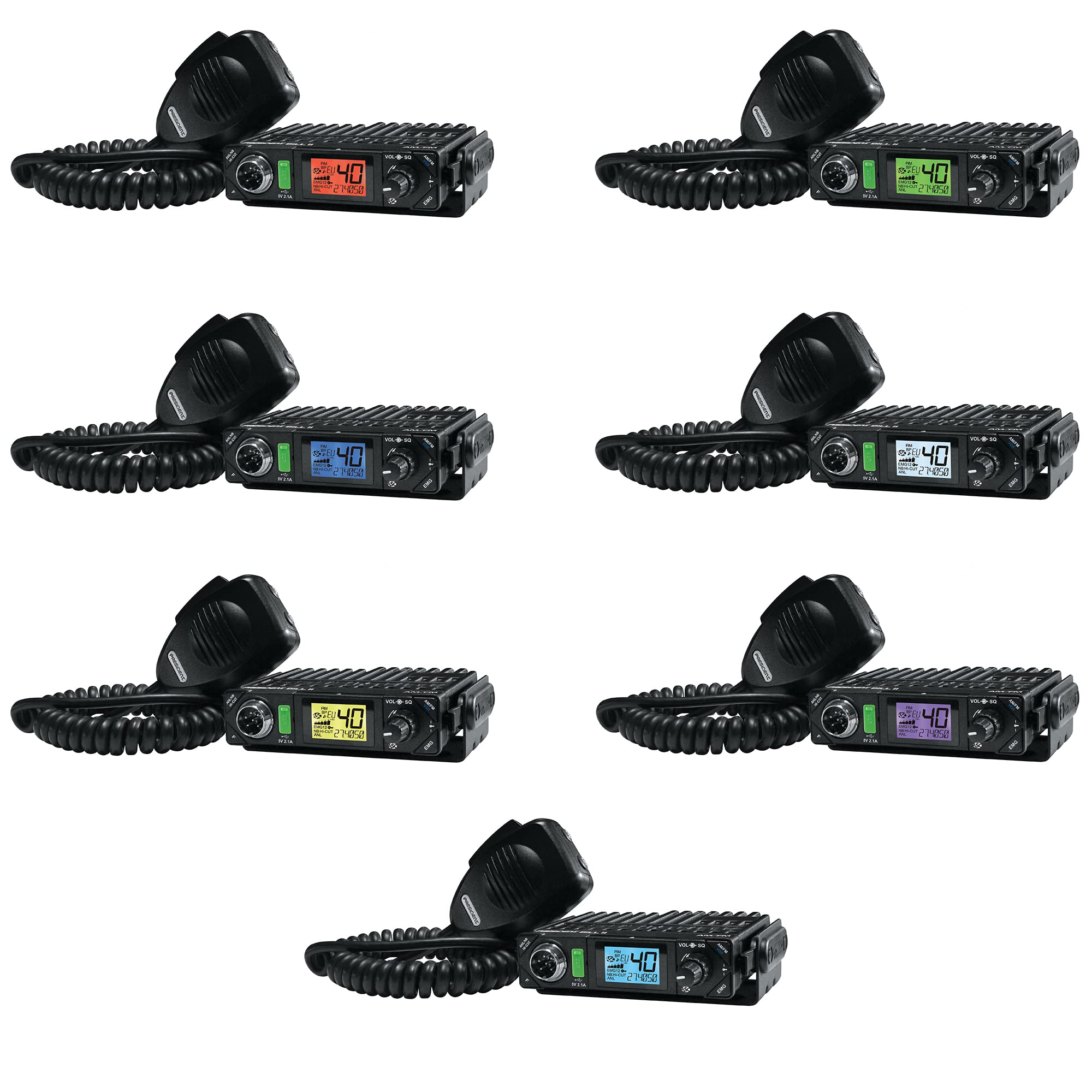 Radio CB President Bill II ASC, VOX, Roger Beep, Scan, 4W, 12 V Mejorado con filtros de Ruido NB, ANL y Hi - Cut, Nero