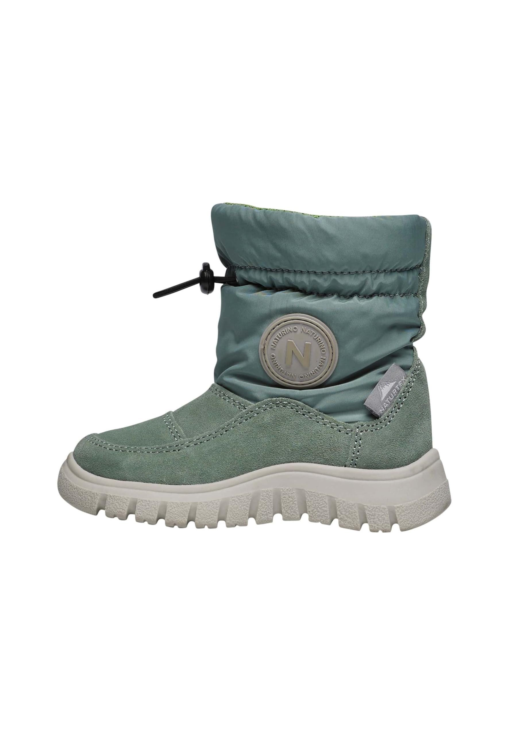 NATURINO Suede and Technical Fabric Boots, Sage, 5 UK Child