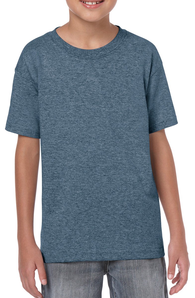 Gildan Youth Heavy Cotton™ 5.3 oz. T-Shirt M HEATHER NAVY