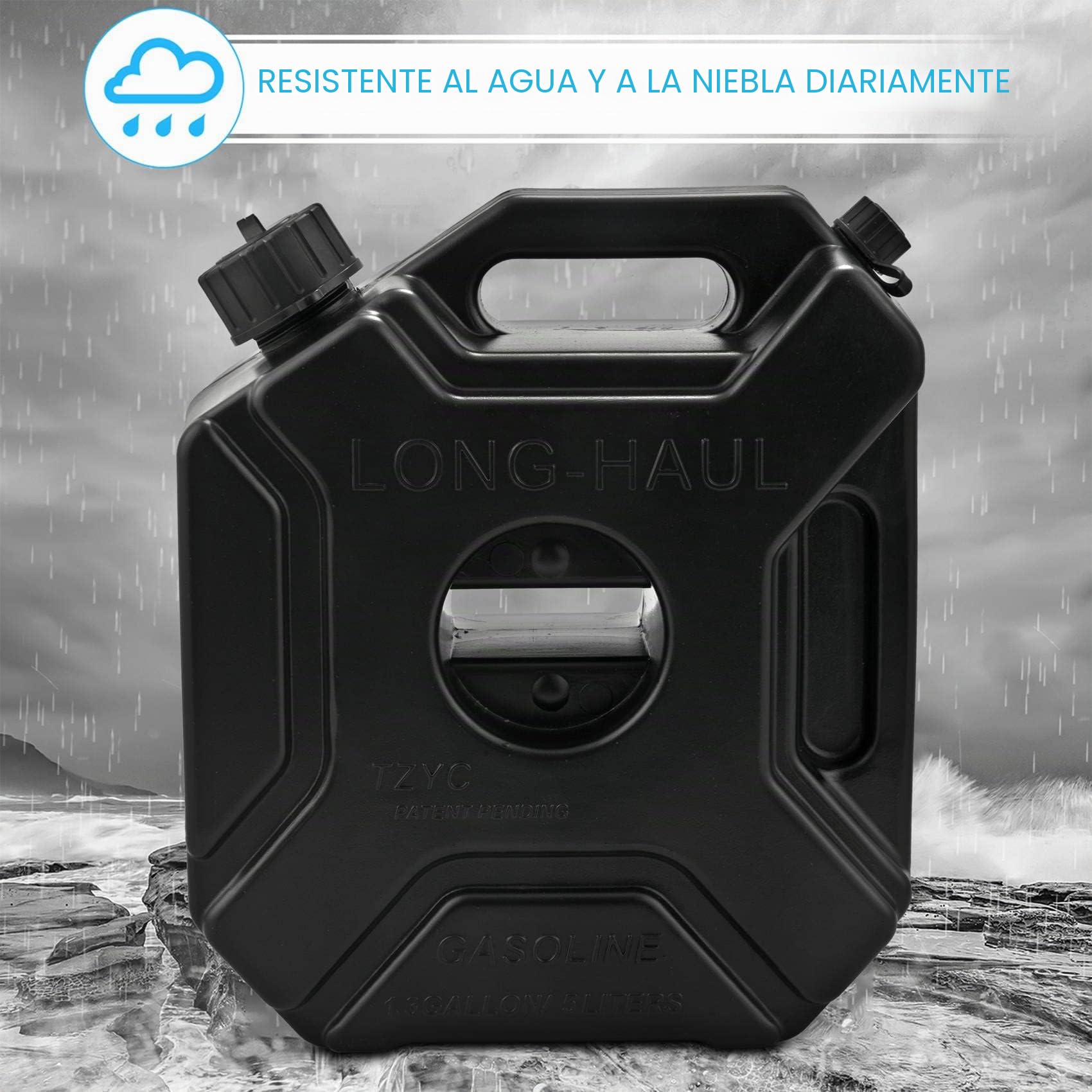 Bidón de combustible de 5 L para gasolina y gasolina, depósito de combustible de repuesto para coche y moto, bidón de combustible de plástico con cerradura y llave para ATV UTV motocicleta