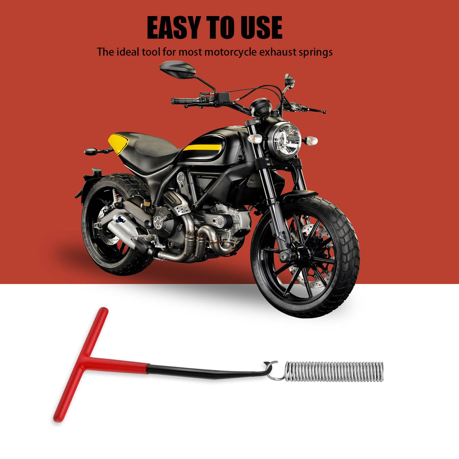 Bamyli 2er Set Federhaken - T-Haken Für Auspuff & Bremsen An Motorrädern