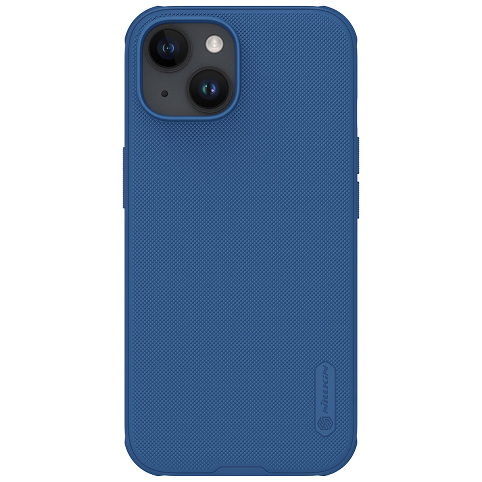 Nillkin Case for Apple iPhone 15 (6.1" Inch) Super Frosted Shield Pro Hard Back Soft Border (PC + TPU) Shock Absorb Cover Raised Bezel Camera Protect PC Without Logo Cut Blue Color