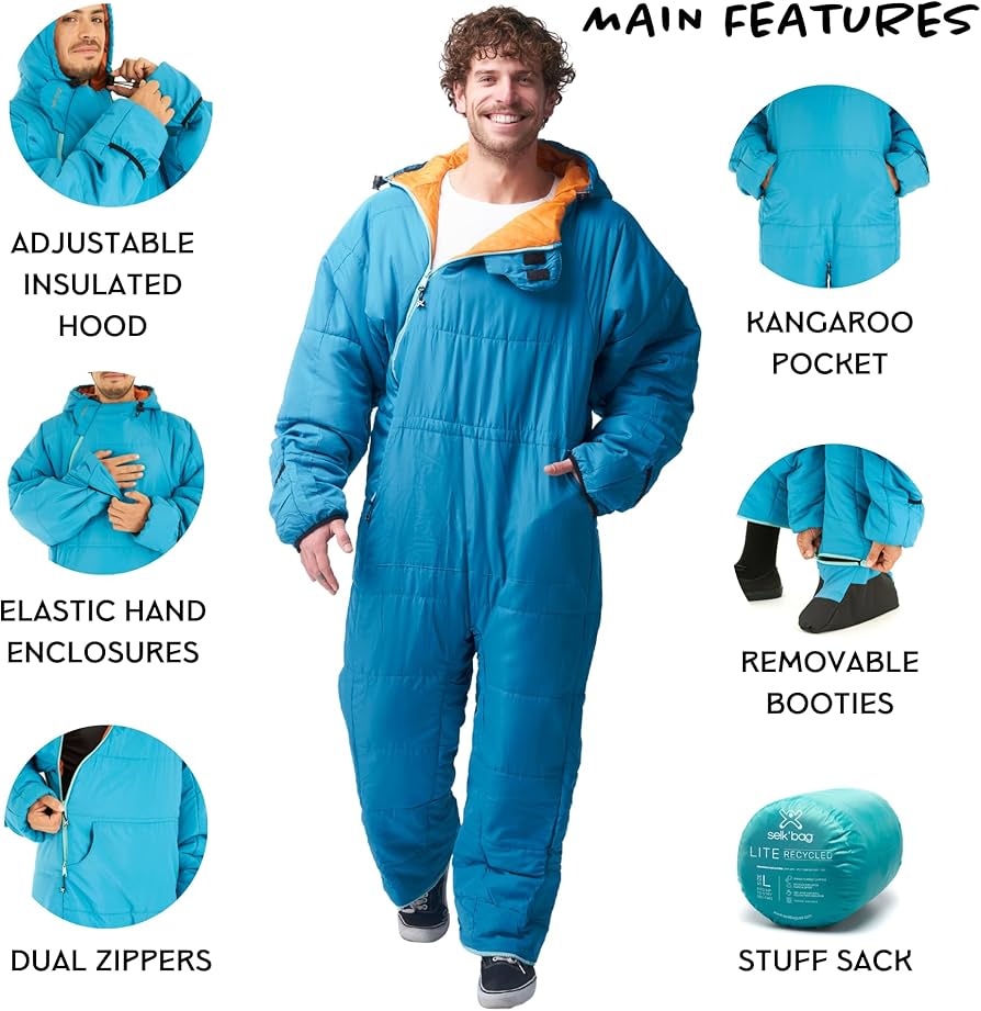Selk'bag Lite Wearable Sleeping Bag - Outdoor and Indoor Sleeping