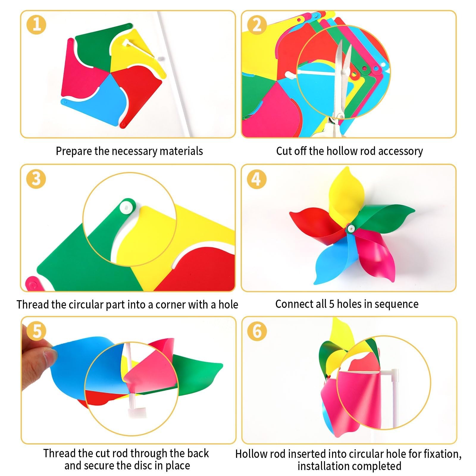 Lot 20 Moulins à Vent Colorés – Décoration Jardin Et Jeux Extérieurs – Pinwheels En Plastique Résistant