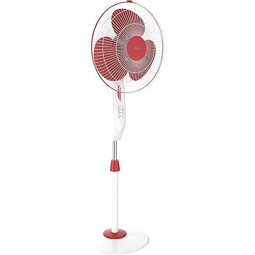 GM Livo Plus 400 mm NS Pedestal Fan Burgundy