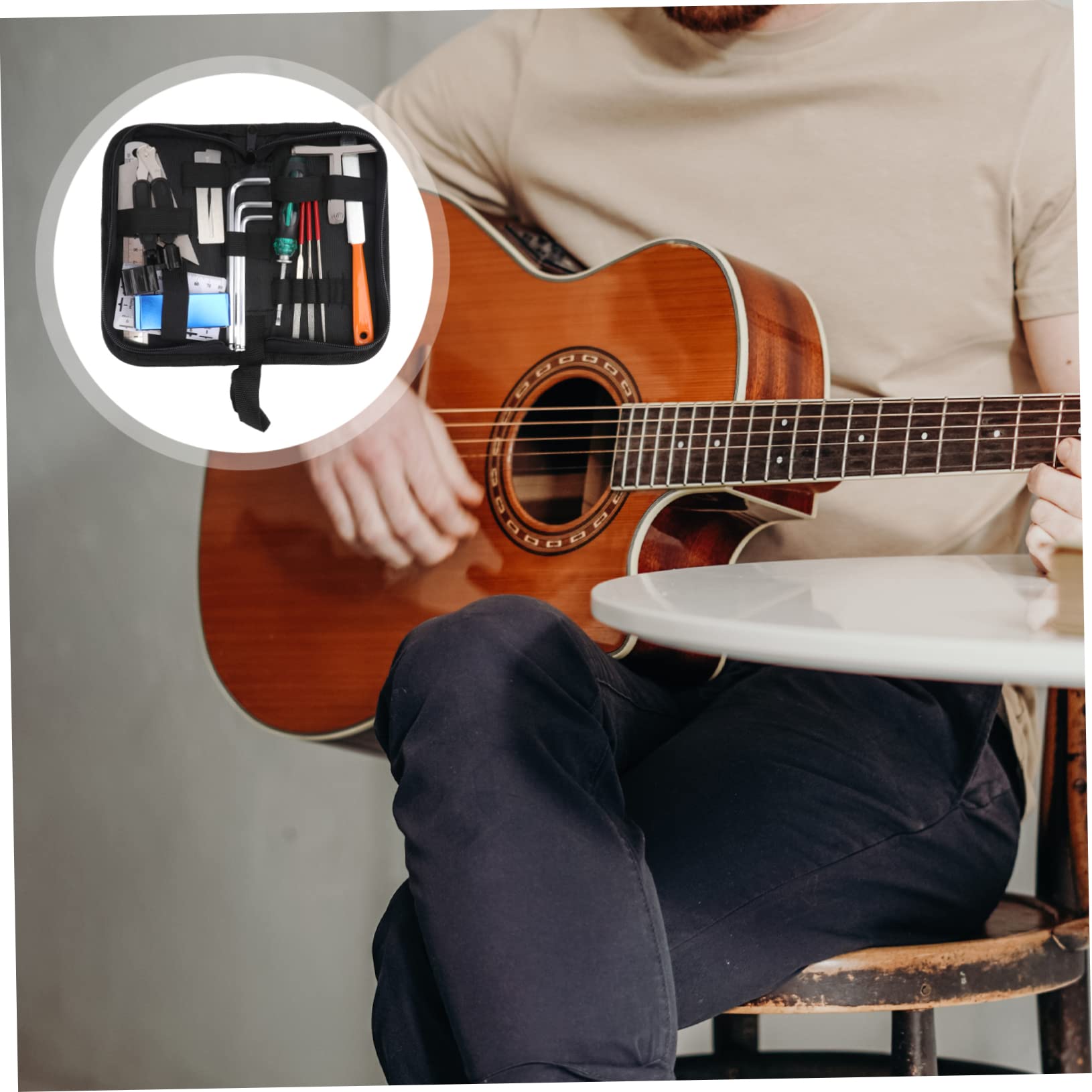 iplusmile Herramientas de y Limpieza para Guitarra Kit Profesional de Reparación de Instrumentos Herramientas Prácticas para Cuidado de para Personal y Profesional