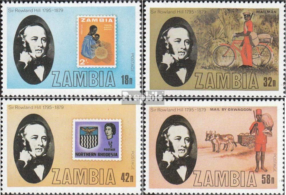 Sambia 213-216 (complete.issue.) 1979 Rowland Hill (Stamps for collectors) Stamp on stamp