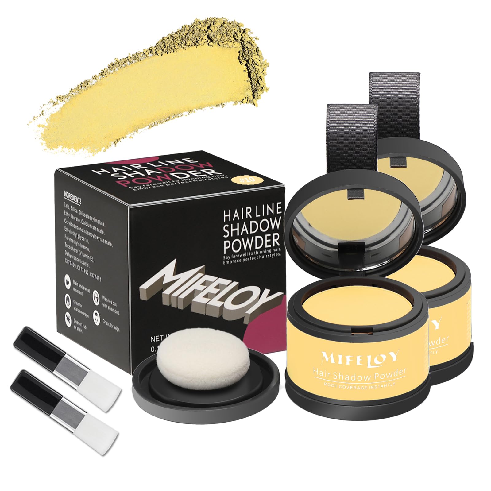 MIFELOY 2 Set Root Cover Up Powder, Light Blonde