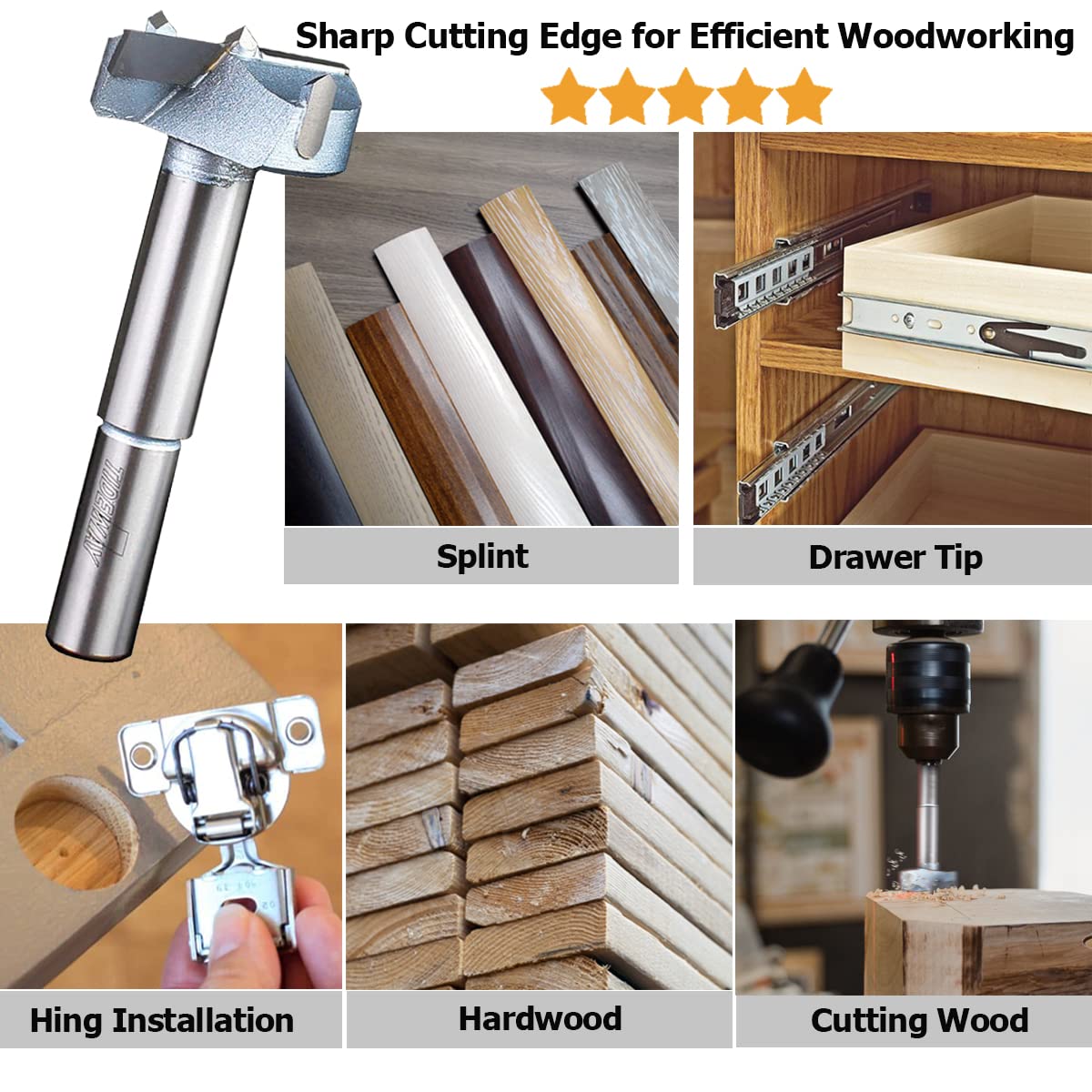 SagaSave 25mm High Speed Forstner Drill Bits Hole Saw Cutter, Heavy Duty Wood Hole Saw Auger Opener for Wood Woodworking Hinge Hole Drilling Boring Bit Cutter 1PCS