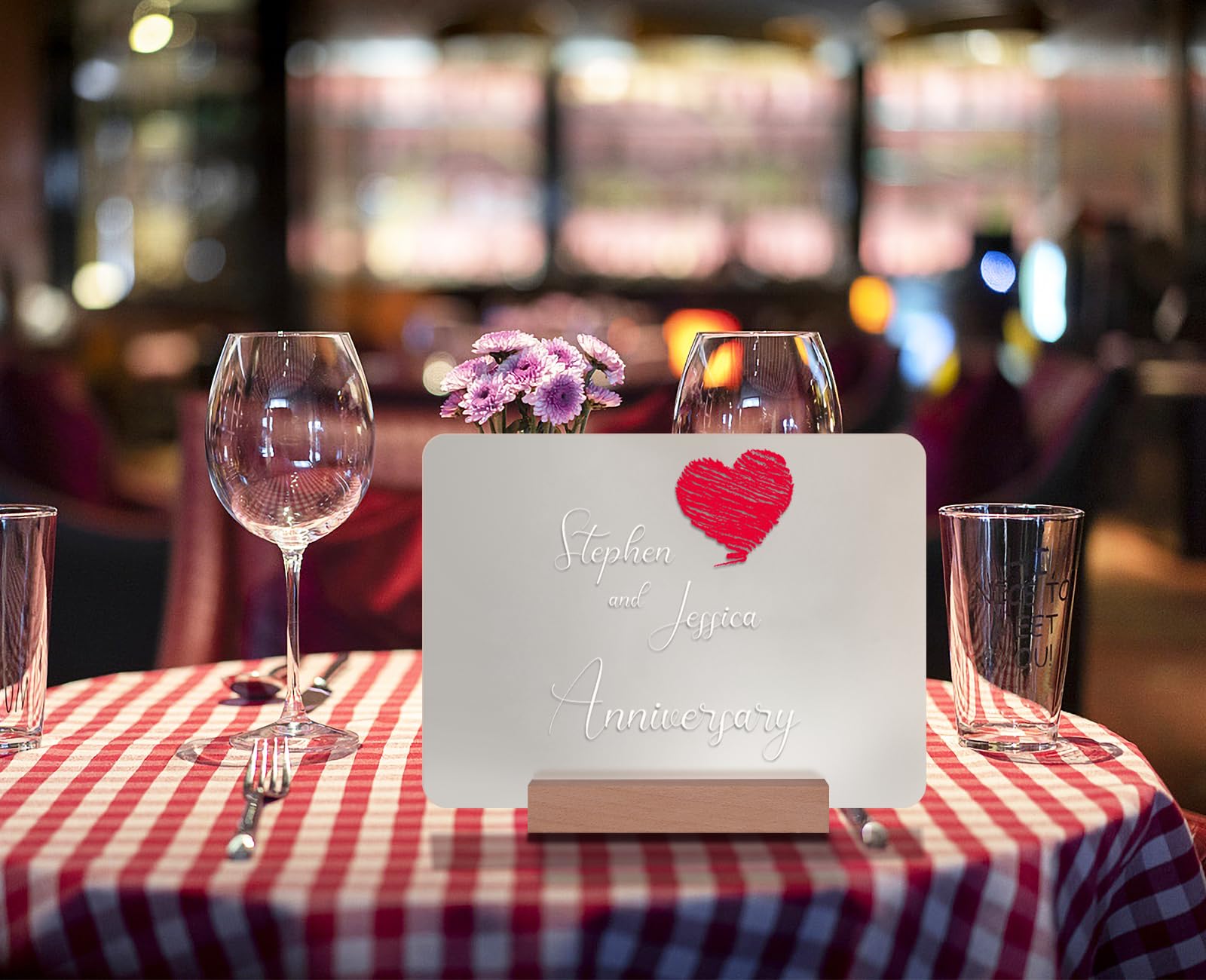 Acrylschild mit Holzständer, matt, blanko, rechteckig, 10 Stück, personalisierbares Schilder-Set für Hochzeitstischnummern, Restaurant, Party, Brautparty (12,7 x 17,8 cm)