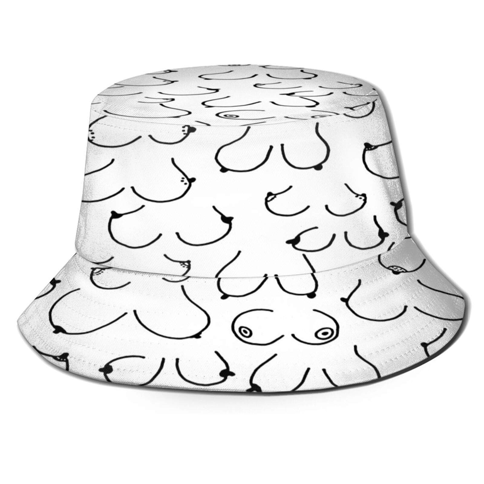KWQDOZF Boobs The Breast Printed Fisherman Polyester Hat Casual Travel Headgear Sun Hat Fisherman's Caps
