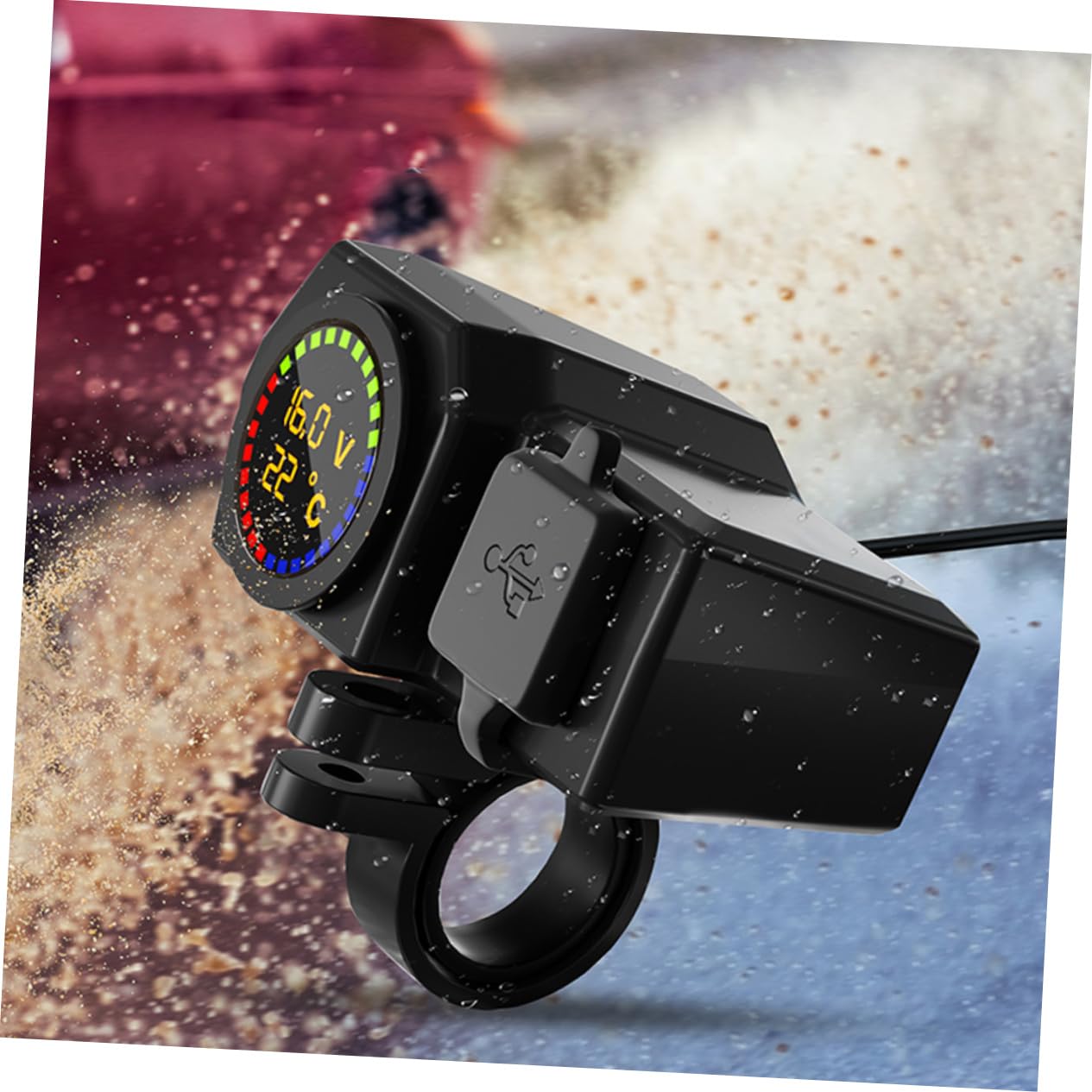 GLEAVI 2pcs Motorcycle Dual Ports Charger c for Phone Handlebar Adapter Practical Design