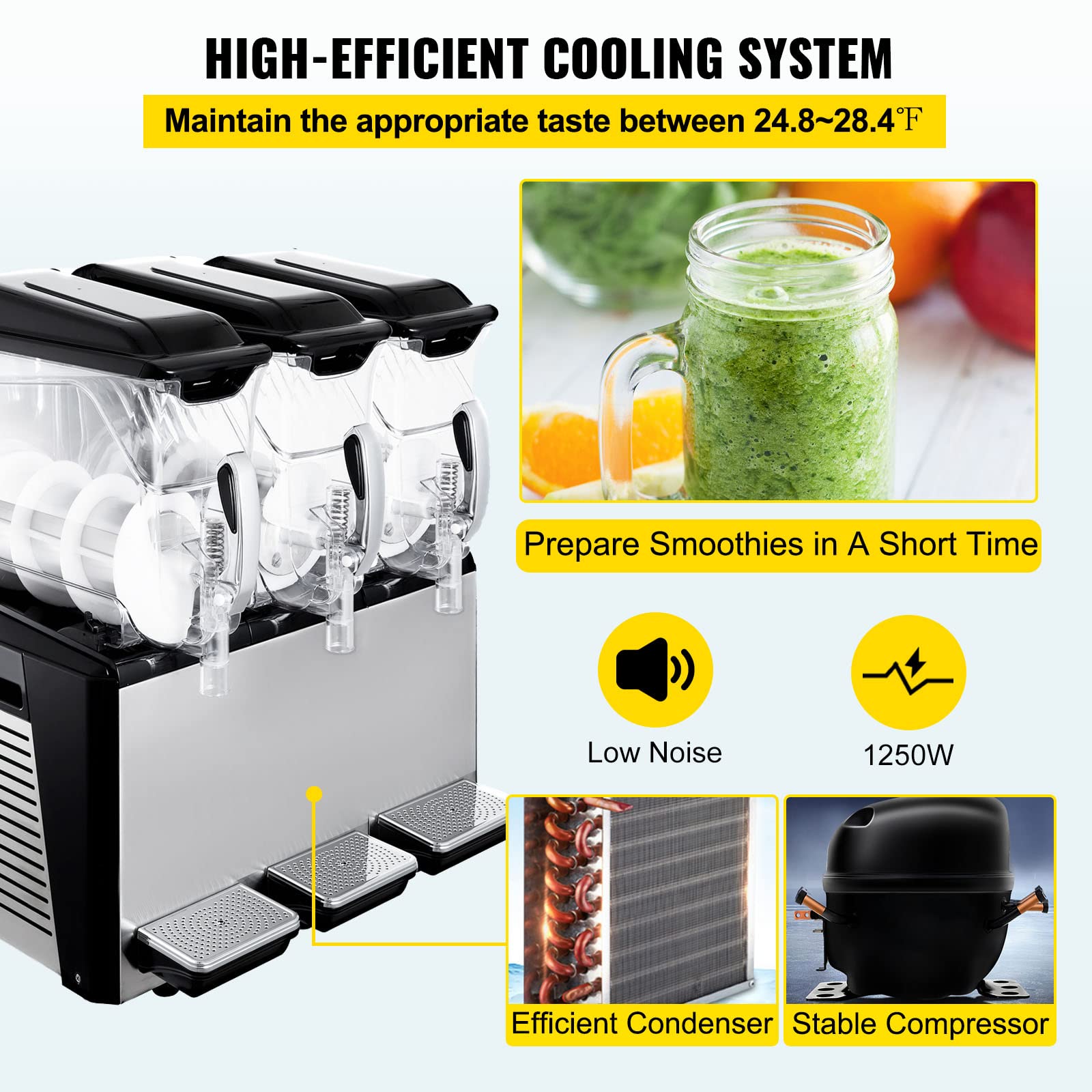 Amazon | VEVOR スラッシュマシン 10L*3 タンクスラッシーマシン 家庭