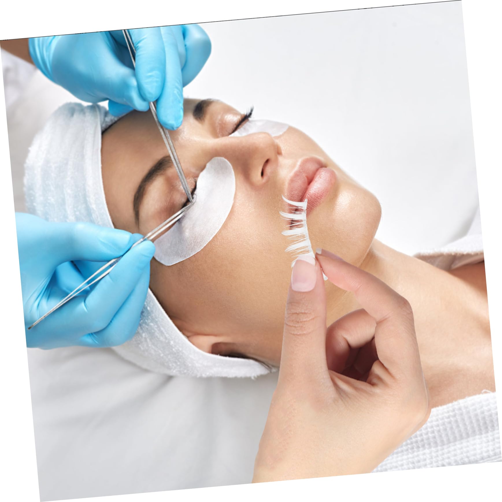 Didiseaon 12 Paia Trucco Ciglia Finte Ciglia Bianche Forniture Per Il Trucco Di Carnevale Ciglia 3d Ciglia Cosmetiche Ciglia Trucco Estensioni Delle Ciglia Finte Bianca Fibra