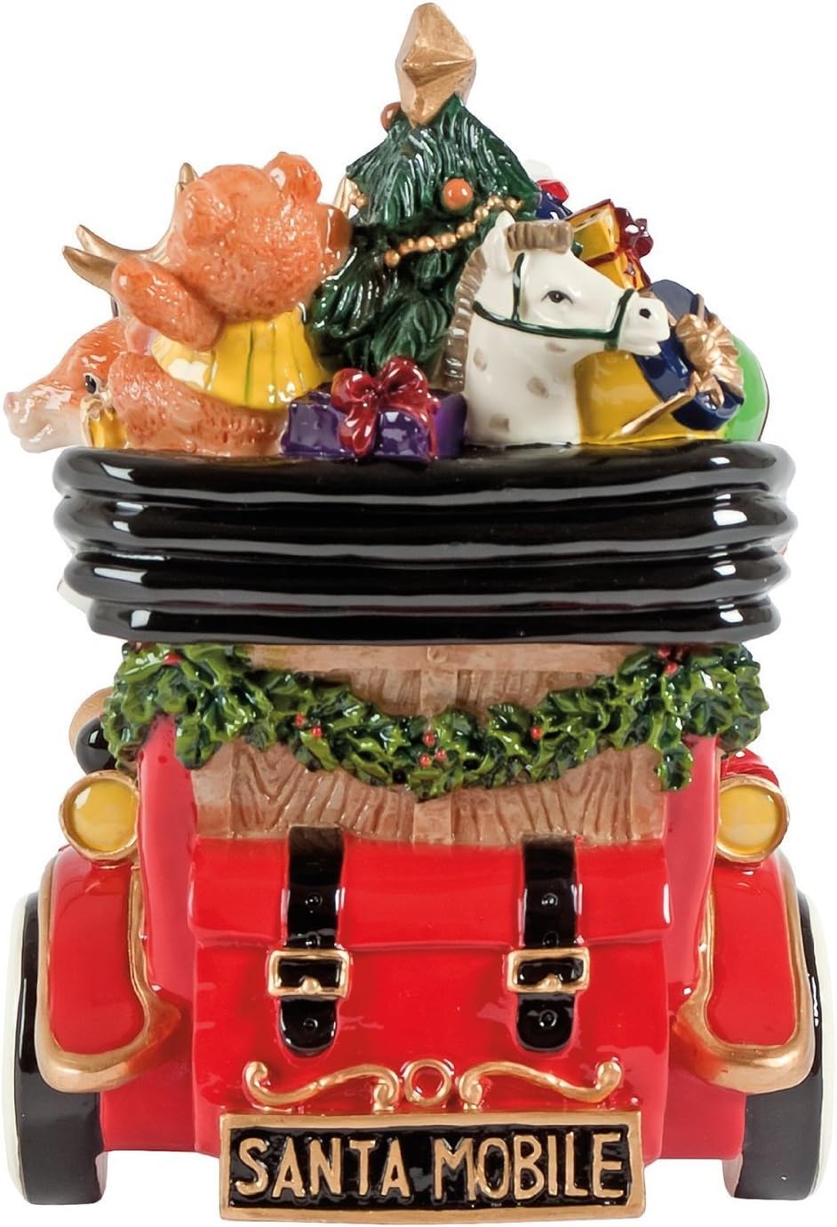 Santa Classic Car 'We Wish You A Merry Christmas' Musical Figurine