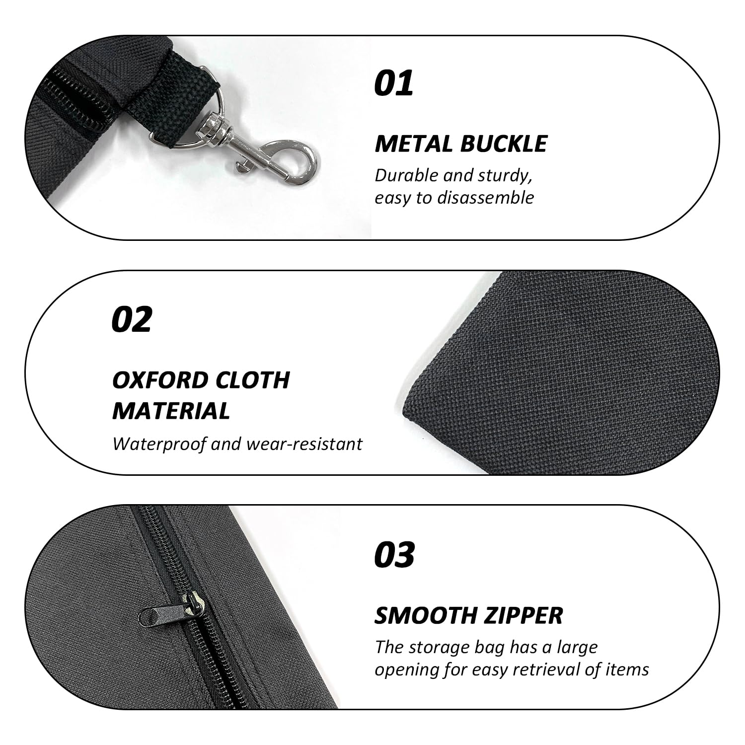 3 Piezas De Bolsa De Memoria De Golf, Bolsillo Portátil De Cola De Golf, Bolso De Oxford-Fabric, Bolsa De Almacenamiento Multipropósito.
