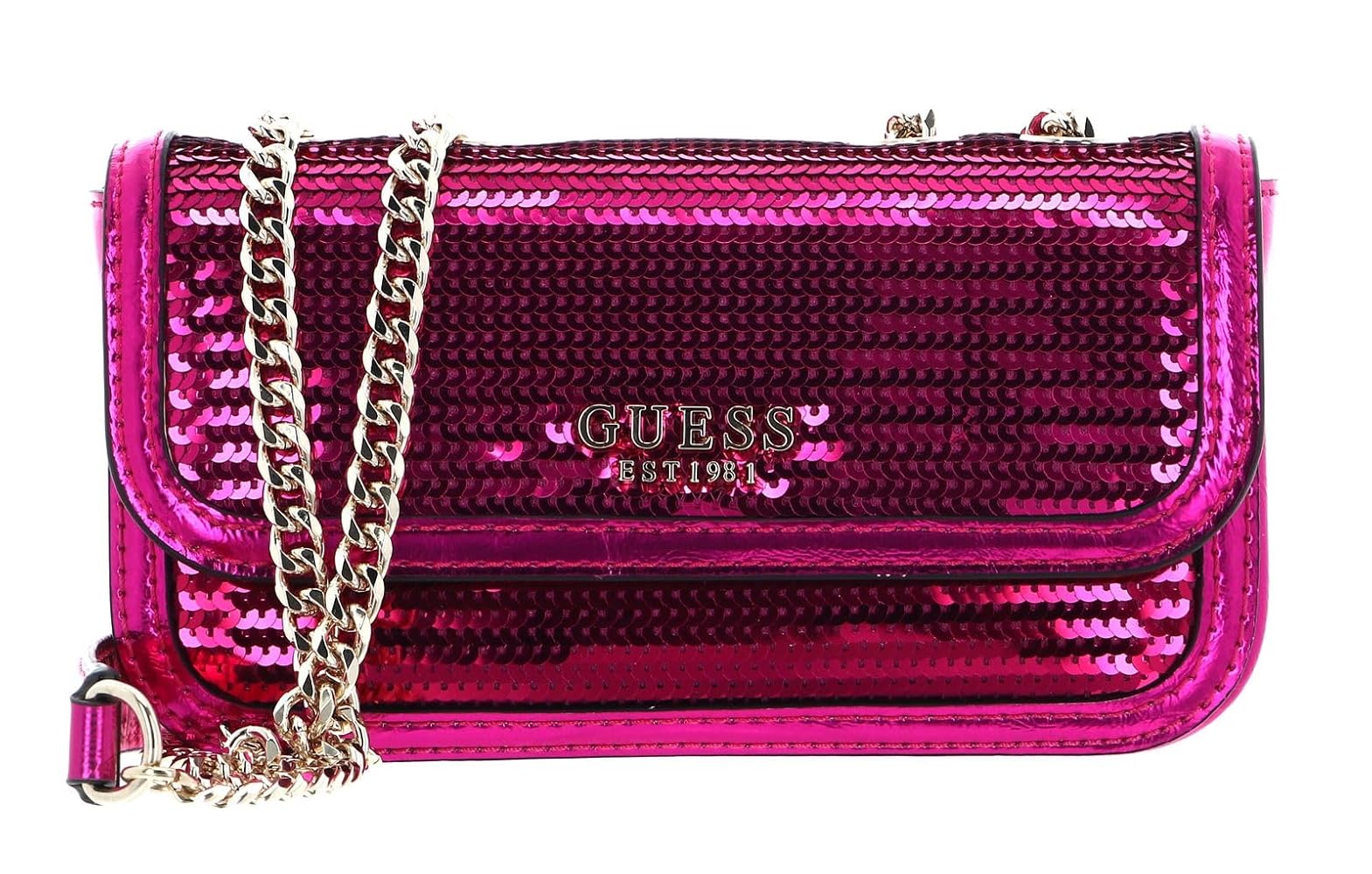 バッグ Guess sparkling bag Guess Women's Spark Handbag Powder Blue Patent Quilted Mini
