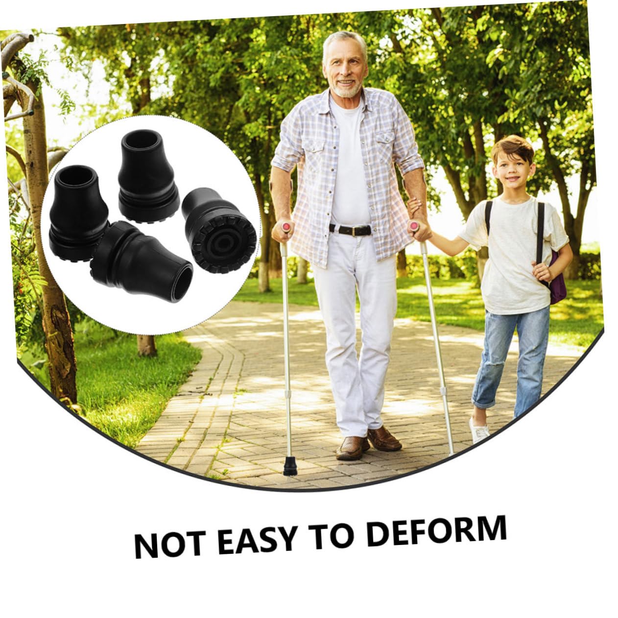 BESPORTBLE Poggiapiedi Antiscivolo Per Stampella Piedini Accessori Per Bastoni Da Passeggio Copri Piede Per Canna Da Arrampicata Punte Della Stampella Pad Stampella Antiscivolo Pvc